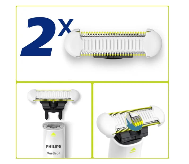 Lame de schimb PHILIPS OneBlade Intimate, unisex, 2 bucăți — miniatură