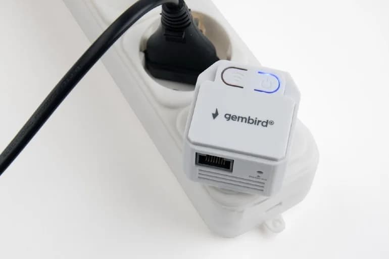REPETER GEMBIRD, wireless, port RJ45, max. 300 Mbps, suport AP mode, alb, "WNP-RP300-03" — miniatură