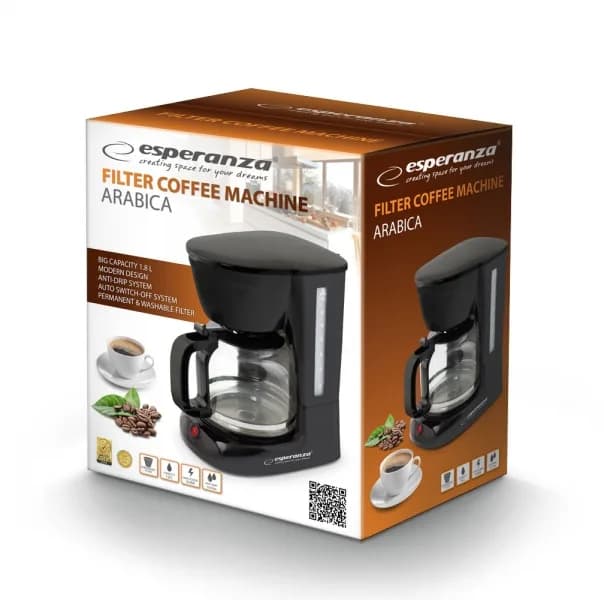 Cafetiera Esperanza Arabica EKC005 950W 1.8l Negru "EKC005" — miniatură