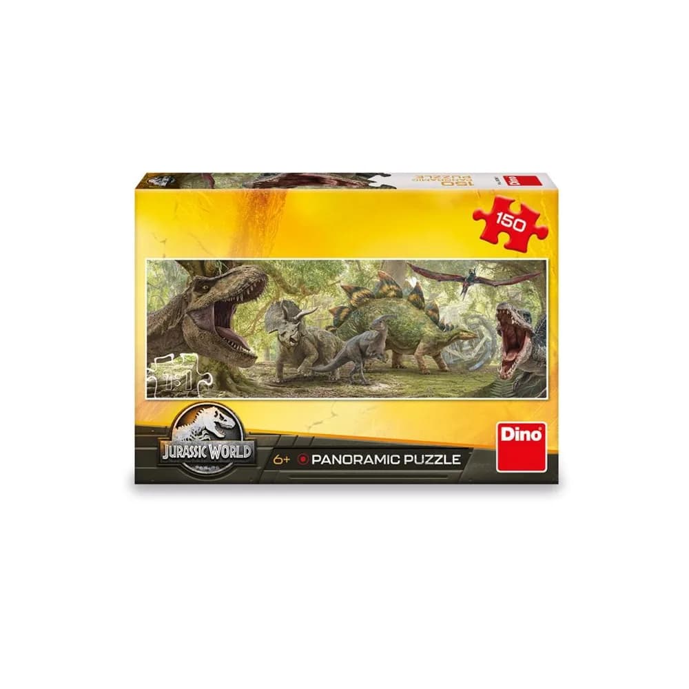 Puzzle 150 piese, panoramic, Jurassic World - DINO TOYS — miniatură
