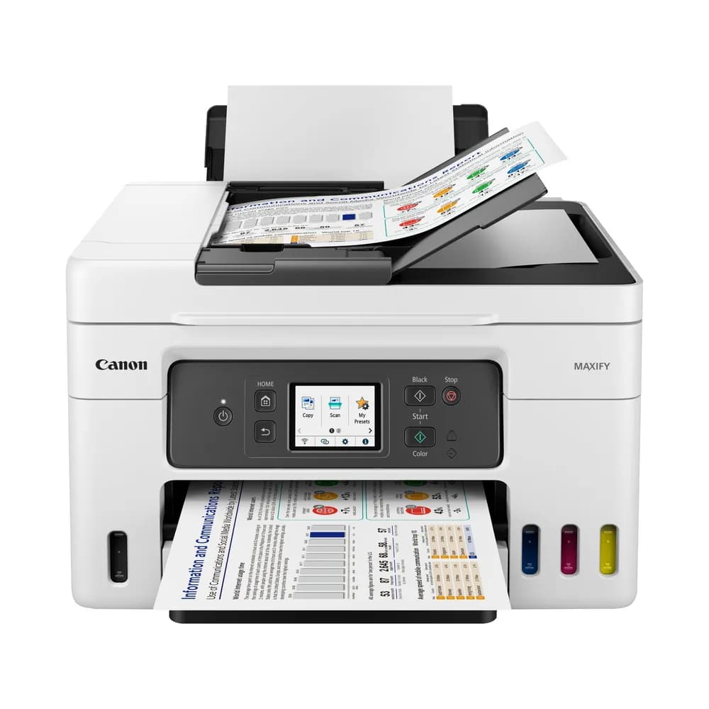 Multifunctional Inkjet CISS Color Canon GX4040, A4, Functii: Impr.|Scan.|Cop.|Cloud, Viteza de Printare Monocrom: 18ipm, Viteza de printare color: 13ipm, Conectivitate:USB|WIFI, Duplex:Da, ADF:ADF(incl.TV 11lei), 33000pag max /luna "5779C009AA" — miniatură