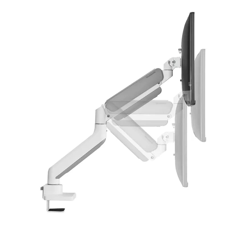 Brat monitor Neomounts DS70-450WH1; pentru display-uri cu diagonale 17"-42", sistem de prindere VESA 75x75~100x100, greutate maxima suportata 15kg, full motion, tilt +45°, swivel 90°, rotate 180°; gas spring; culoare alb. — miniatură