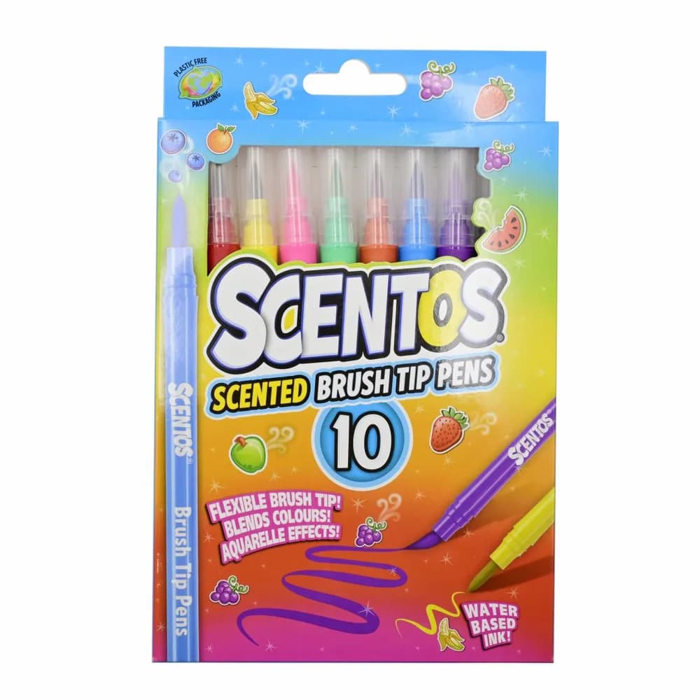 SET 10 MARKERE CU PENSULĂ, PARFUMATE, SCENTOS