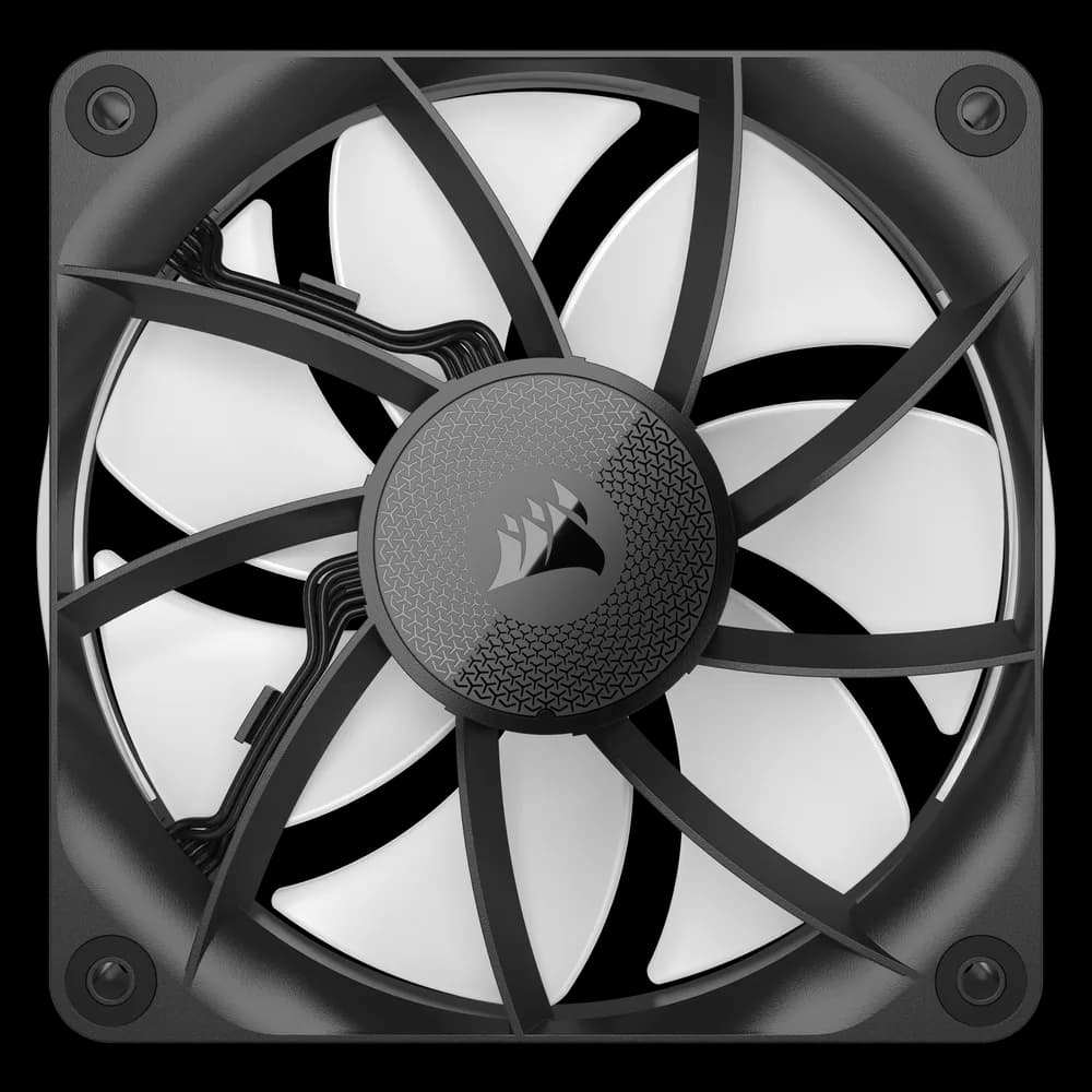 VENTILATOR Corsair iCUE LINK RX120 1x120mm RGB NEGRU, 0.400-2100 RPM +/- 10%, 10.5-74.2 CFM, Presiune Statica: 0.12-4.38 mm-H2O, 10-36dBA, Prindere magnetica, Lungime cablu 135mm "CO-9051017-WW" — miniatură