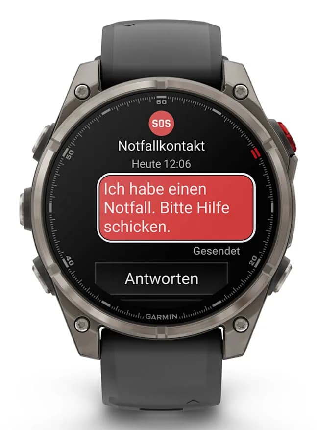 Smartwatch fenix 8 Pro 47 mm, AMOLED, Sapphire, Titanium with Graphite/black silicone band"010-03198-11" — miniatură