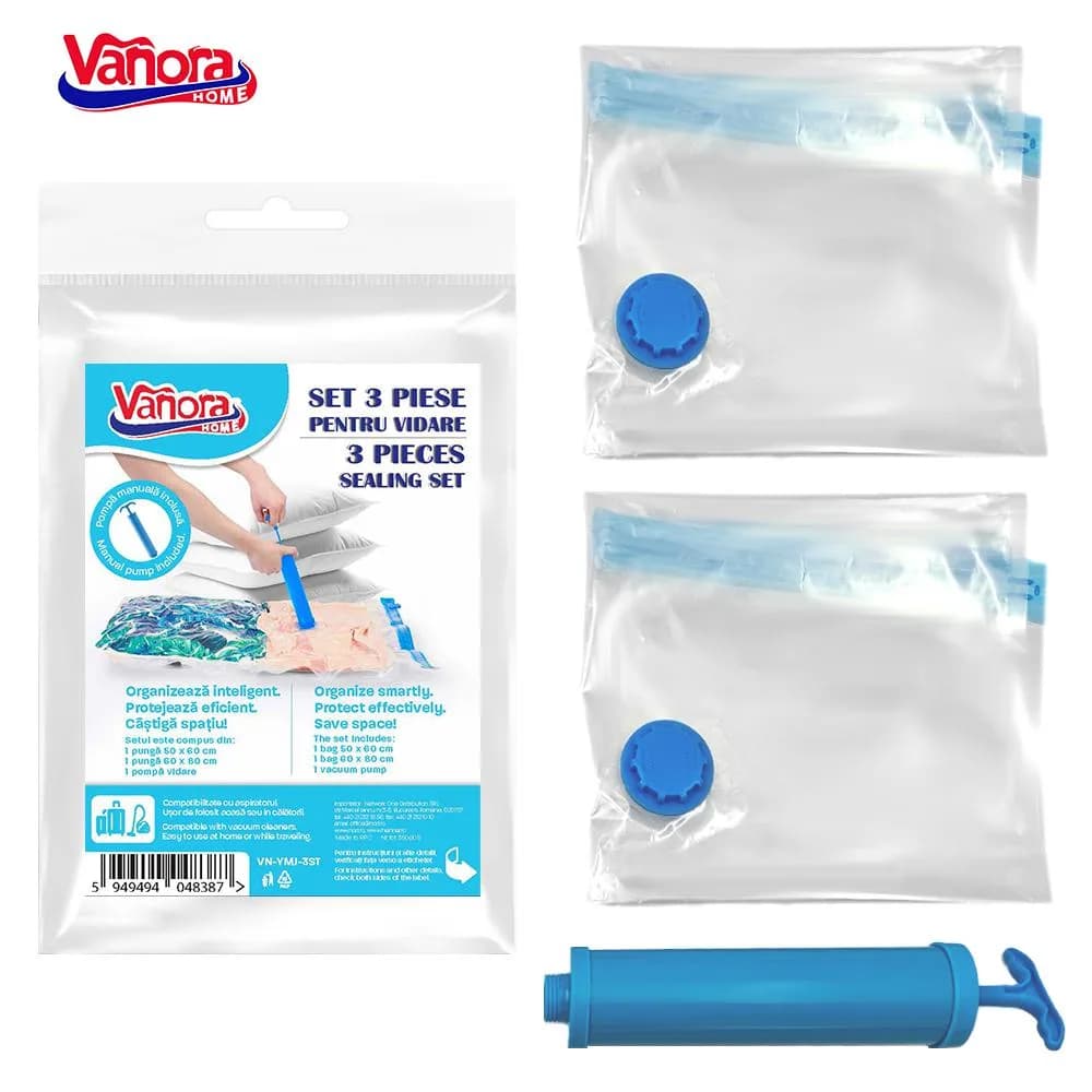 SET 3 PIESE PENTRU VIDARE CU POMPA, VANORA HOME — miniatură