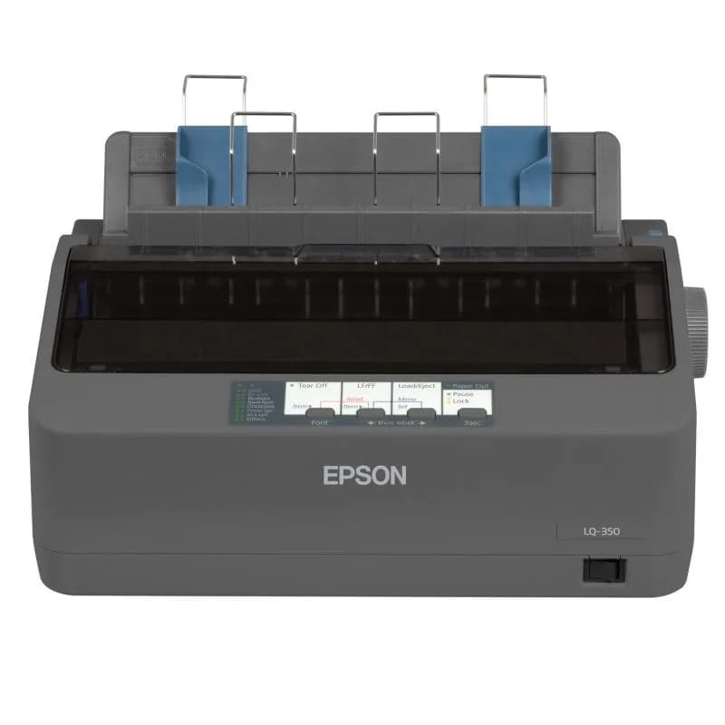 Imprimanta matriceala mono Epson LQ-350, dimensiune A4, numar ace: 24 pini, viteza 10cpi, rezolutie 360x180dpi, memorie 128KB, limbaje de printare IBM 2390 Plus, ESC/P2, interfata USB 2.0, Bidirectional parallel, RS-232, consumabile: S015633, optional: suport role hartie C12C811141.