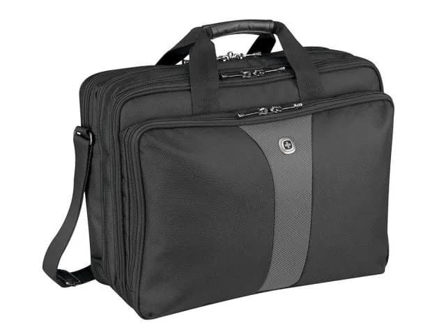 GENTI si RUCSACURI Wenger Legacy 17 inch Triple Gusset Brief, Black/Gray "600655"