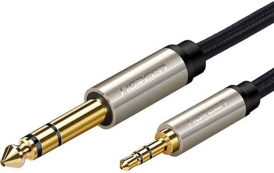CABLU audio Ugreen, "AV127" TRS jack 3.5 mm (T) la jack 6.35 mm (T), lungime 2m, gri "10628" - 6957303816286 — miniatură