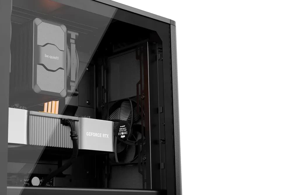 CARCASA be quiet "PURE BASE 501", middle tower, gaming, fara sursa, suporta 6xfan, 2xfan inclus, PSU shroud, USB Type-C x 1, USBx2, audio+mic, 7 sloturi expansiune, negru, "BGW74" — miniatură