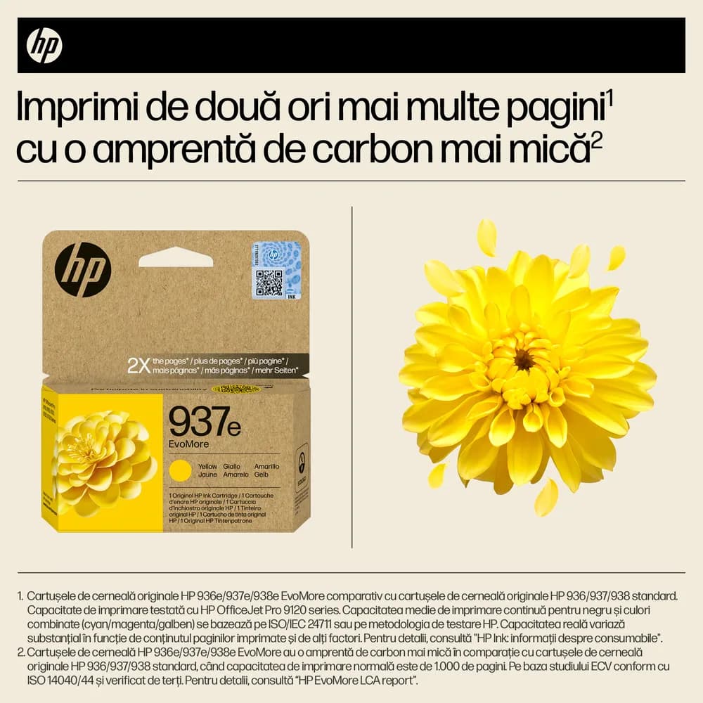 Cartus HP 937e EvoMore, Yellow — miniatură