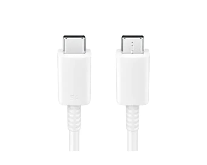 CABLU alimentare smartphone Samsung, USB Type-C (T) la USB Type-C (T), cauciuc, lungime 1 m, alb, "EP-DN975BWEGWW" — miniatură