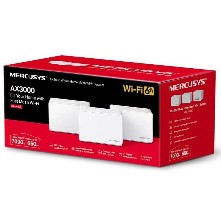 Router wireless MERCUSYS HALO H80X, WIFI 6, Mesh, Dual Band — miniatură