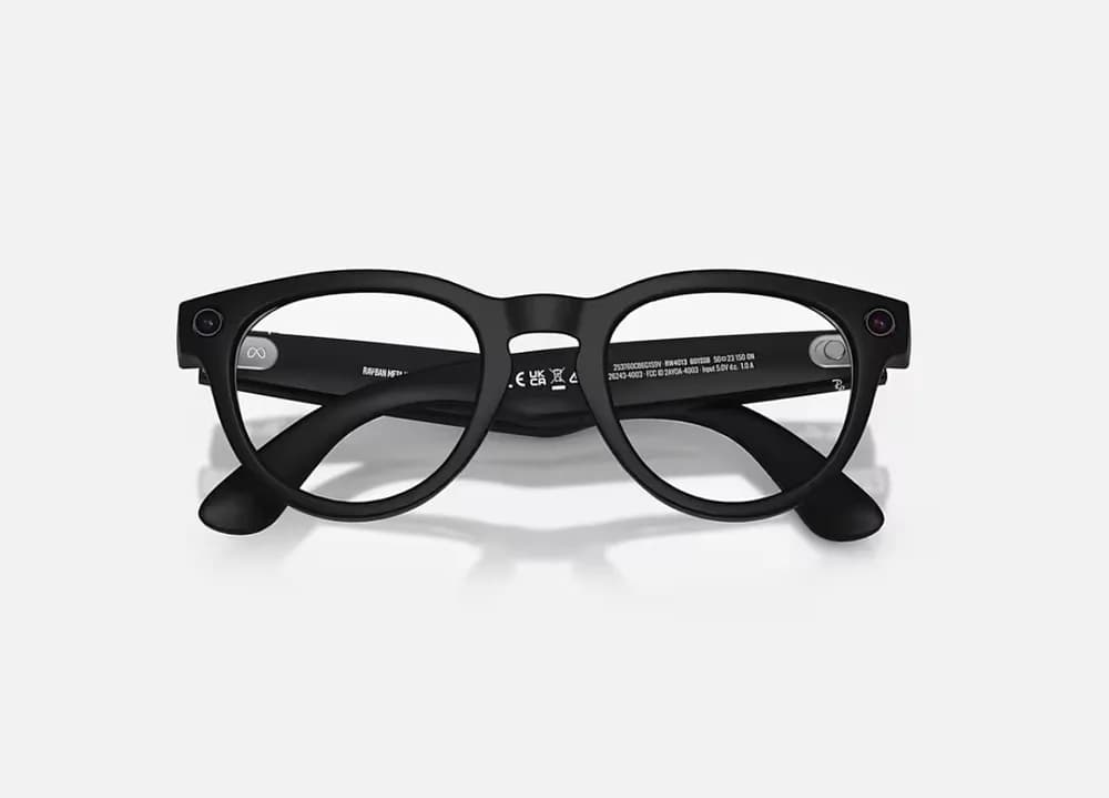 Ray-Ban Meta Headliner Gen 2 AI Glasses Matte Black/Clear RW4013 601SSB 50 — miniatură