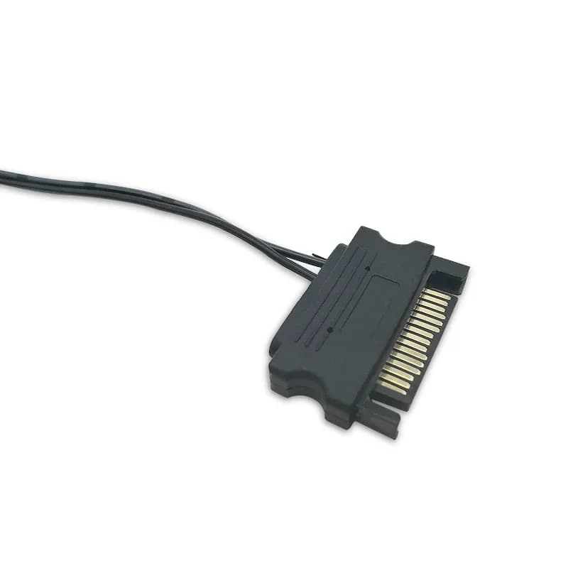 Fan RGB Controller Thermalright, 5V, conector SATA, RGHB Connector + 5V 3 pin , negru, "RGB Fan Controller 5v" — miniatură
