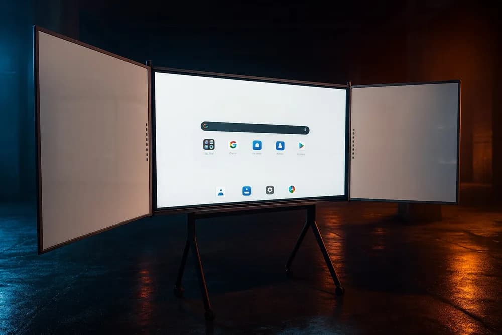 Display-Tabla interactiva 86" Evoboard Swing 86, 400cd/㎡, 4K, Android 13 upgradabil, Whiteboarduri laterale 86"