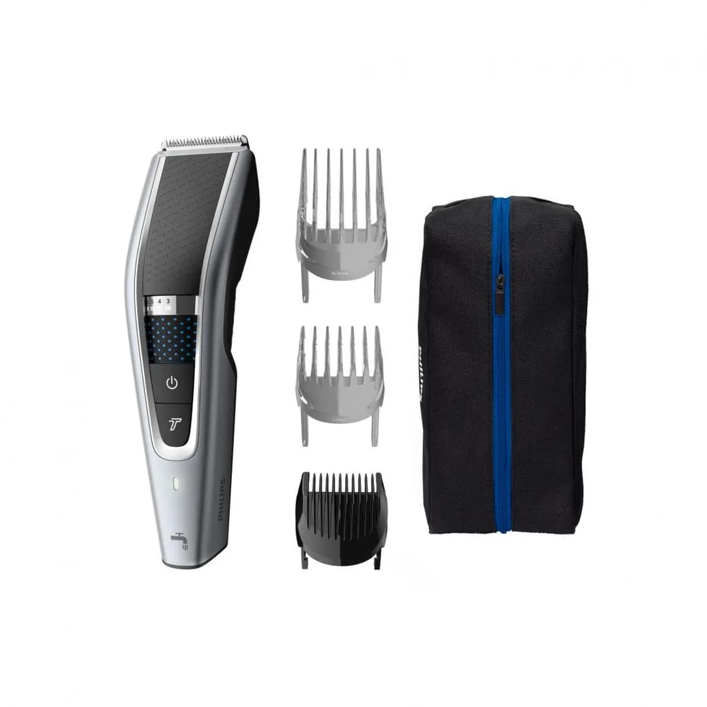 Aparat de tuns PHILIPS Hairclipper Seria 5000 HC5630/15, Acumulator, 90 min autonomie, Argintiu, L x A x I (mm) 69x193x224