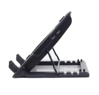 STAND GEMBIRD notebook 17", sita metal, fan 15cm cu led light, 1500rpm, 20cfm, ajustare inaltime 5 trepte, black, "NBS-1F17T-01" — miniatură