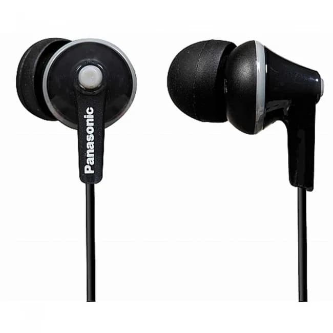 range 6Hz - 24kHz, 16W, 104dB/mW, closed type headphones, length of cord 1.2m, 3 sizes of silicone earphones "RP-HJE125E-K"