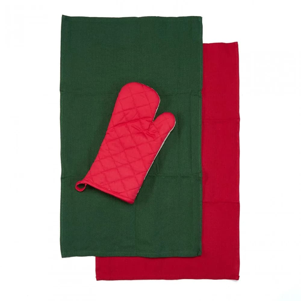 Set manusa bucatarie 3 piese Craciun Car — miniatură