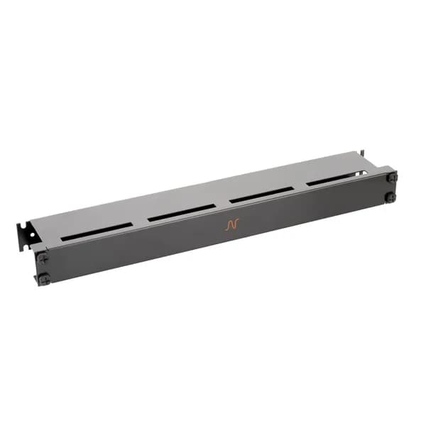 Organizator cabluri cu capac 1U negru, "N102.117BK"