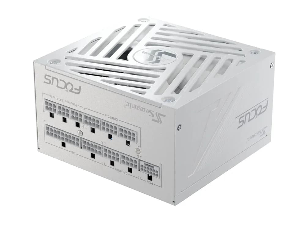 Sursa Seasonic FOCUS GX ATX 3 (2024), 80 Plus Gold, 1000W, 12VHPWR, ATX 3.1, Full Modulara, Alb "FOCUS-GX-1000-V4-WHITE" — miniatură