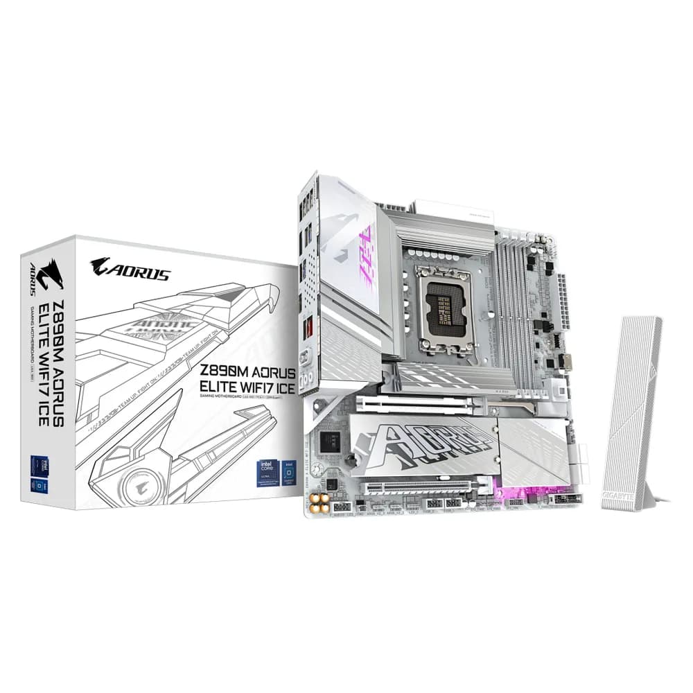 Placa de baza Gigabyte Z890M AORUS ELITE WIFI7 ICE, Socket 1851, DDR5, Micro-ATX