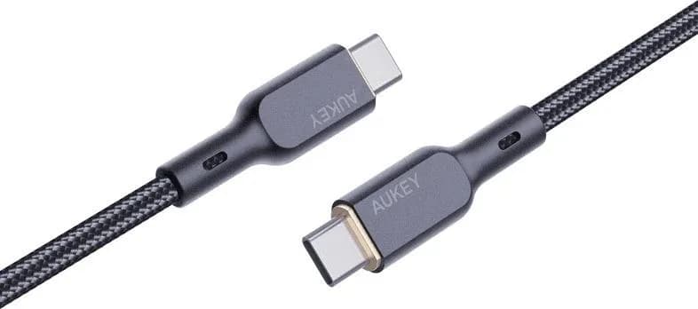 Cablu alimentare si date Aukey, USB Type-C (T) la USB Type-C (T), 1.8m, 480 Mbps, 100W, braided, negru, "LLTSN1041750" -689323785322 — miniatură