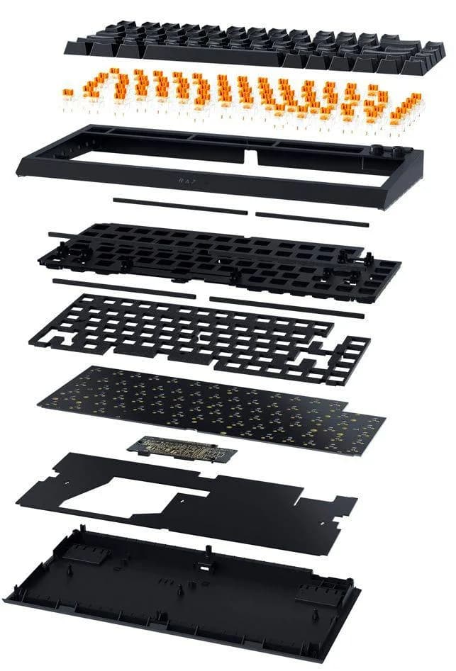 Tastatura Mecanica Gaming Razer BlackWidow V4 75%, RGB, USB, Negru — miniatură