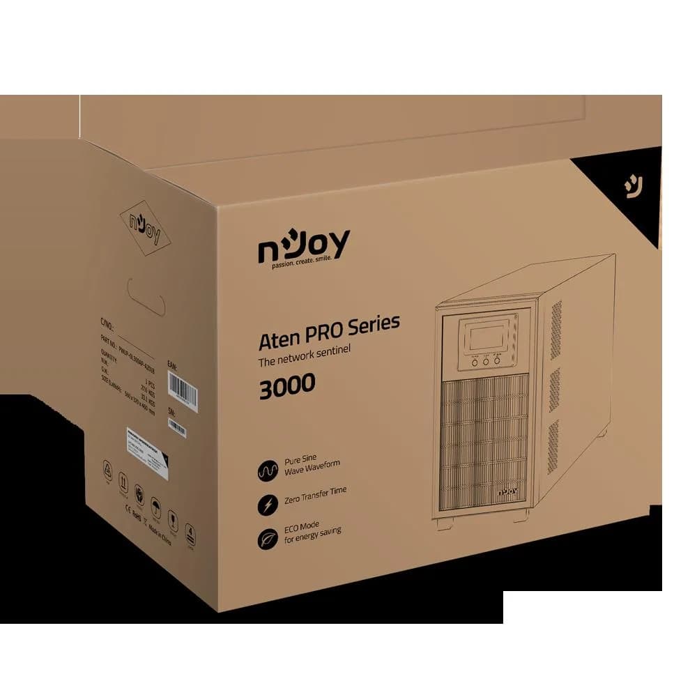 UPS nJoy Aten PRO 3000, 2700W, LCD, USB, Tower — miniatură