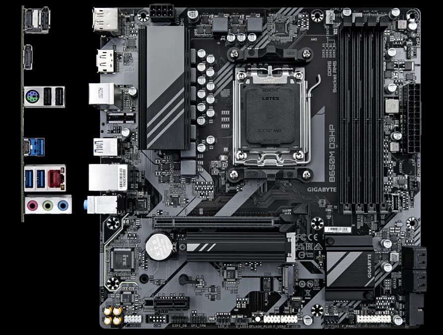 Placa de baza Gigabyte B650M D3HP, Socket AM5, DDR5, Micro-ATX — miniatură