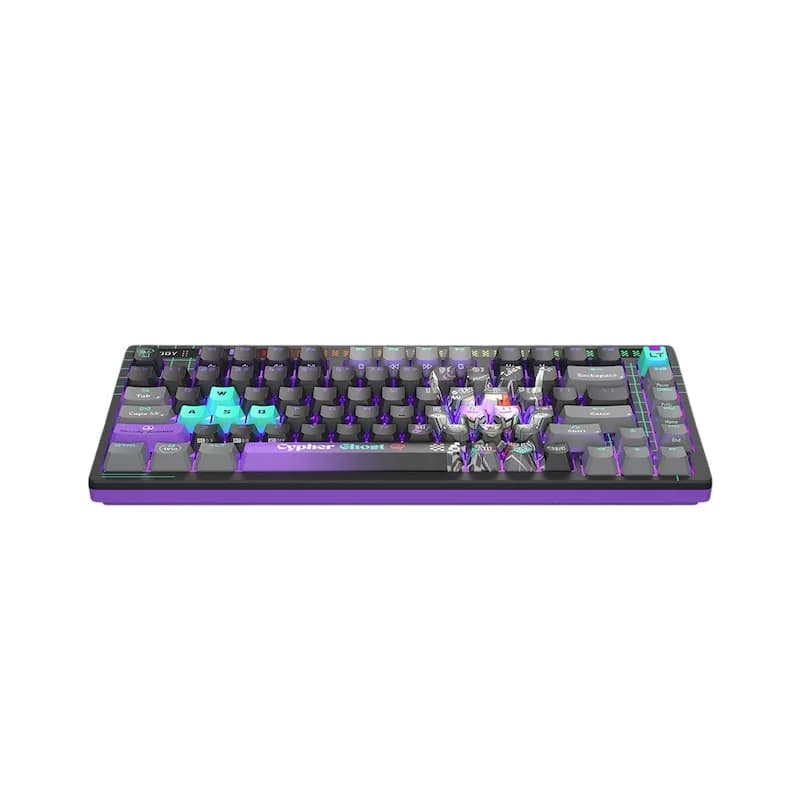 Tastatura gaming Bloody "AT75" Alpha Optical Switch Mechanical Keyboard USB Cypher Ghost, US Layout "AT75 Cypher Ghost" 4711421 001830 — miniatură