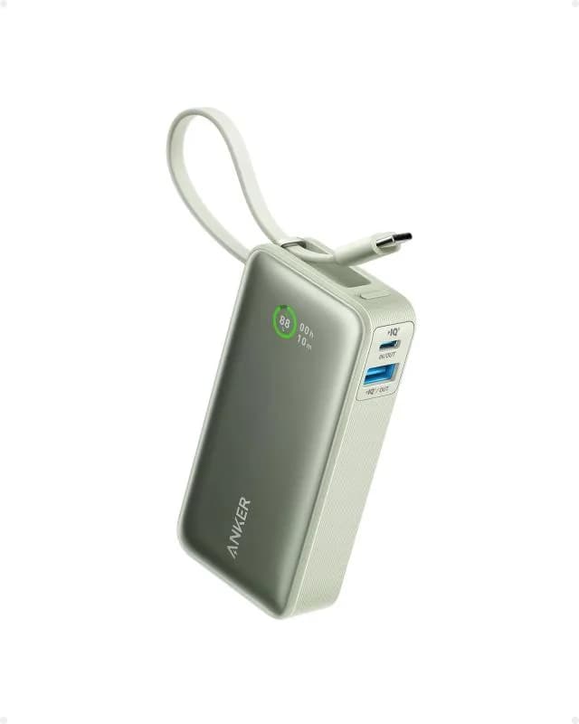 Acumulator extern Anker Nano 10000 mAh 30W cablu USB-C verde