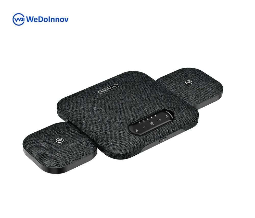 Speakerphone omnidirectional cu 2 microfoane de extensie EC-POD7, captare voce 10m, 10 ore de conversație