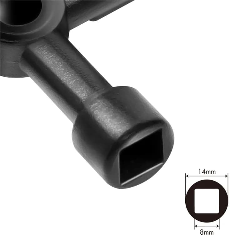 CHEIE UNIVERSALA in cruce Logilink, pentru cabinete, 4 tipuri de cheie, aliaj zinc, black, "WZ0072" — miniatură