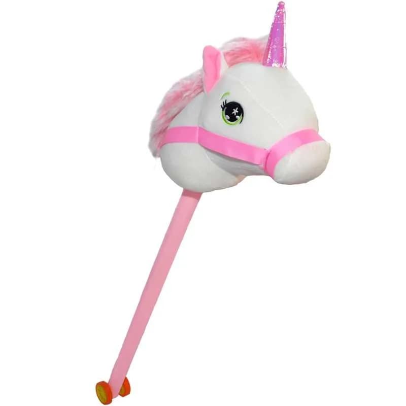 Calut de calarit, cu bat + rotile, cu sunet, 73 cm — miniatură