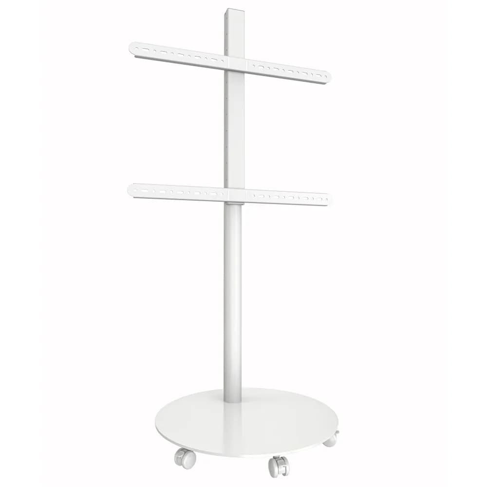Stand TV mobil pe roti, reglabil, 32-70 inch(81cm-178cm), baza rotunda, capacitate sustinere 45KG, Alb, Techly, ICA-TR102W "ICA-TR102W" — miniatură
