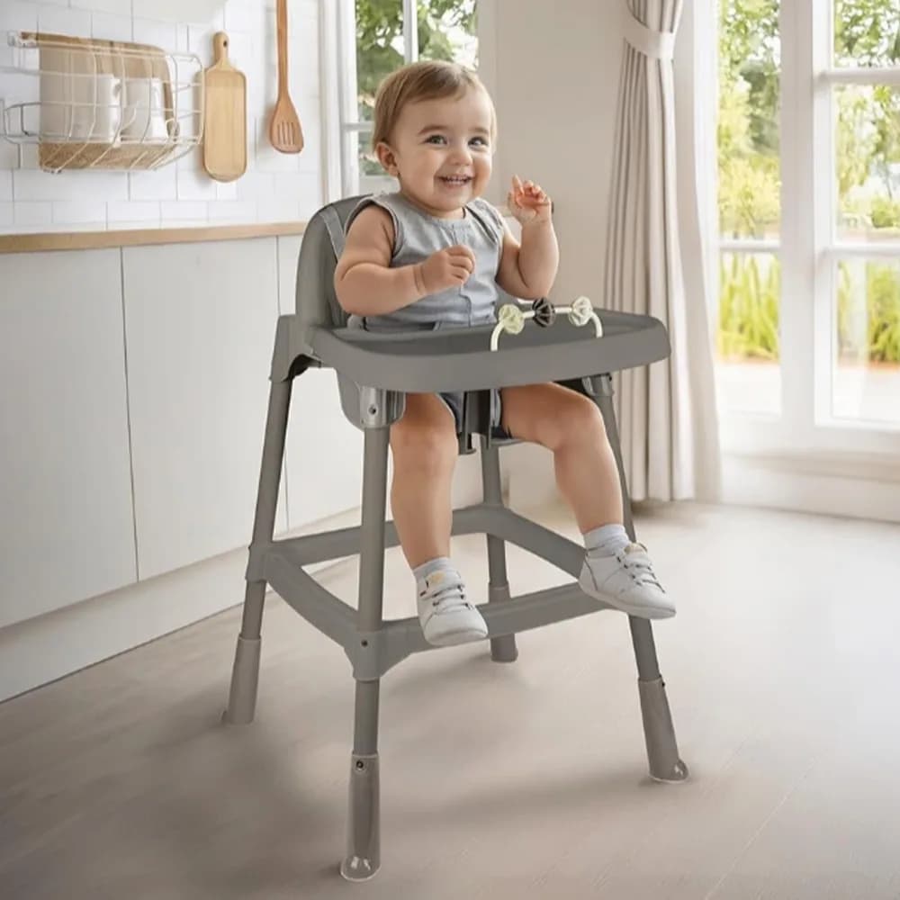 Scaunel cu masuta pentru bebelusi, Stone Grey - Dolu — miniatură
