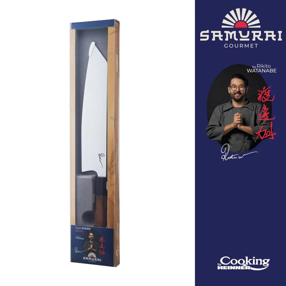 CUTIT GYUTO 23 CM, RIKITO WATANABE, SAMURAI GOURMET, COOKING BY HEINNER — miniatură