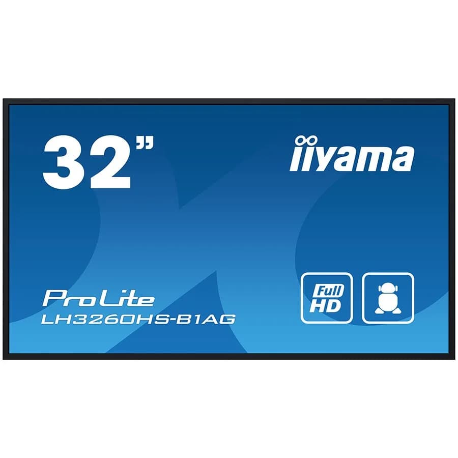 IIYAMA Monitor LED LH3260HS-B1AG 32" Full HD professional digital signage display VA FHD/60Hz 500 cd/m2 8ms Android 11 OS, FailOver, EShare landscape, portrait "LH3260HS-B1AG"