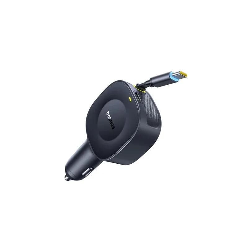 INCARCATOR auto Baseus PrimeTrip VR2, Quick Charge 30W, 1 x USB Type-C, cablu retractabil integrat 1 x USB Type-C, pt. bricheta auto, negru "C0206400" - 6932172692216 — miniatură