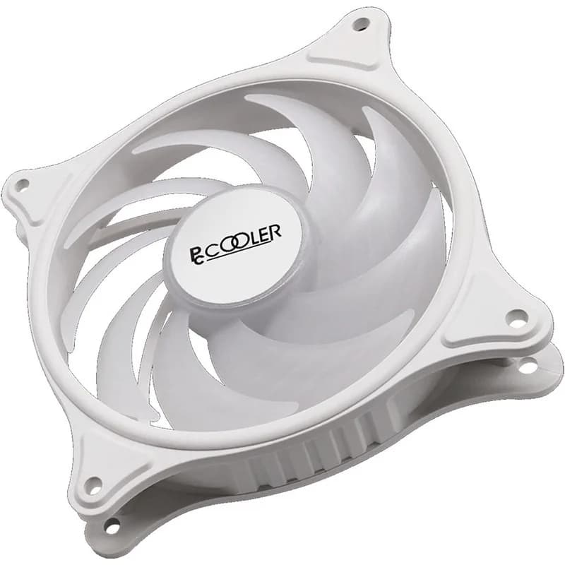 Ventilator PCCooler "FX 120 Wh", 120mm, 1200 rpm, hydraulic bearing, 31.68 cfm, 3-Pin + Molex D-Type, alb, "FX-120-3 WH" — miniatură