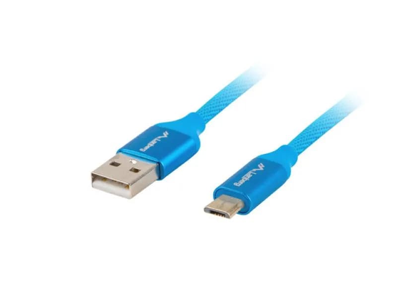 Cablu USB Micro(M) USB-A(M) 2.0 1 m albastru Premium QC 3.0