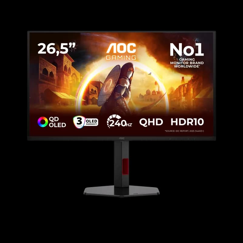 Monitor Gaming AOC Q27G4ZDR, 26.5", 2560 x 1440 pixeli, Black, Red