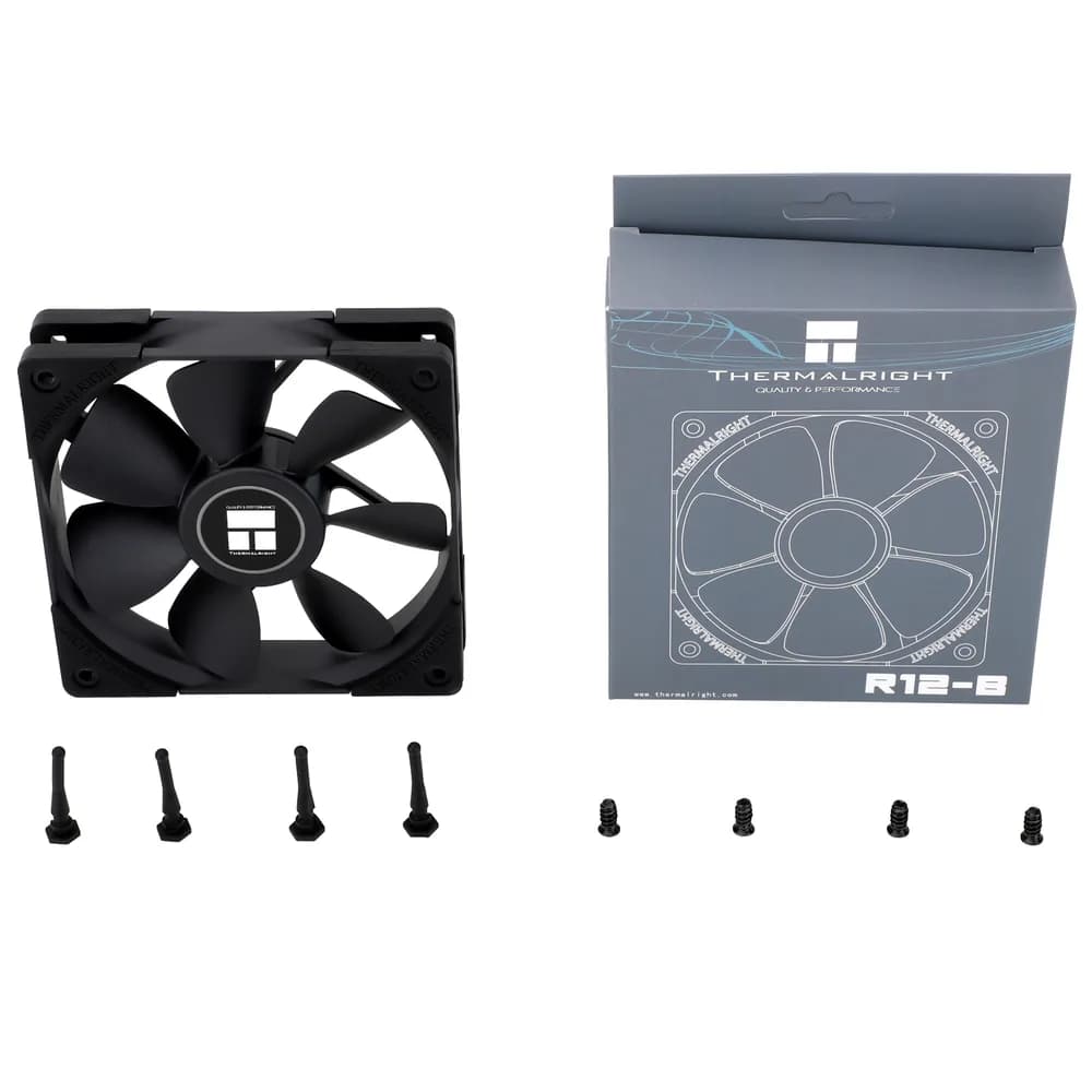 Ventilator Thermalright, 120mm, 400 - 1500 rpm, S-FDB Bearing, 65.25 cfm, RGB - AURA Sync, negru, "TL-R12-B" — miniatură