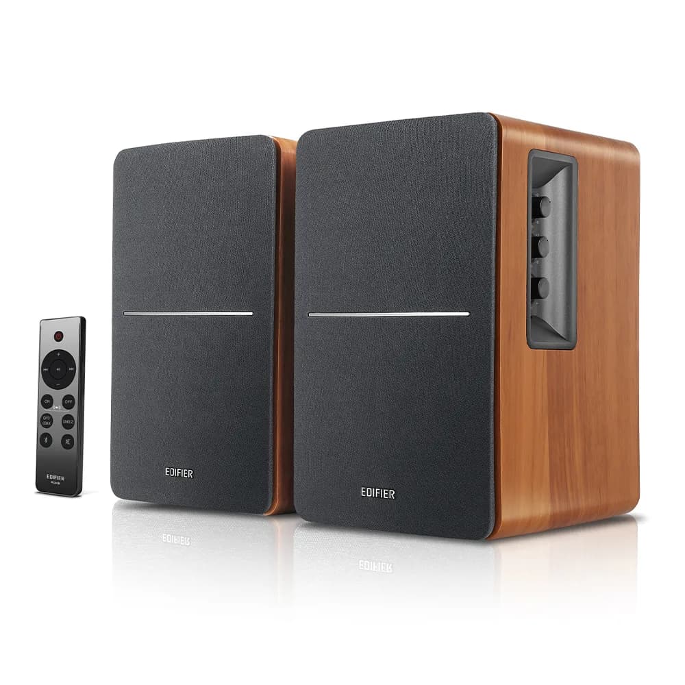 BOXE EDIFIER 2.0, RMS: 42W (2 x 21W), bluetooth, telecomanda wireless, volum, bass, treble, optical, sub-out, brown, "R1280DBS-BR"
