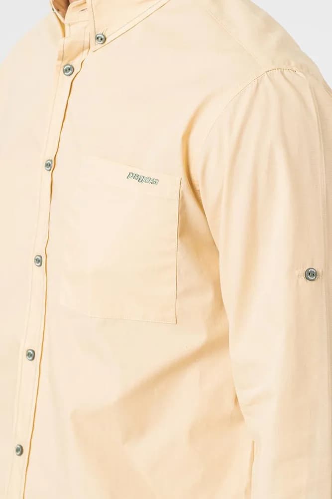 CAMASA CASUAL BARBATI BEIGE S — miniatură