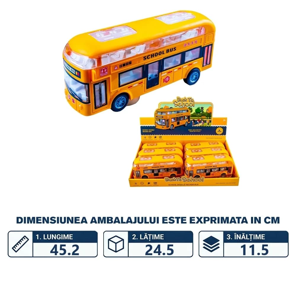 Autobuze cu baterii, 6 buc/set — miniatură