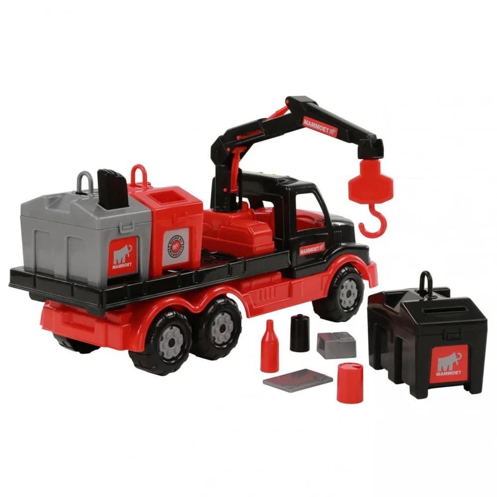 Camion salubrizare+pubele - Mammoet, 47x18x23 cm, Polesie — miniatură