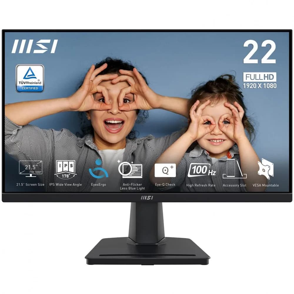 Monitor Consumer MSI PRO MP225, 21.5", 1920 x 1080 pixeli, Black